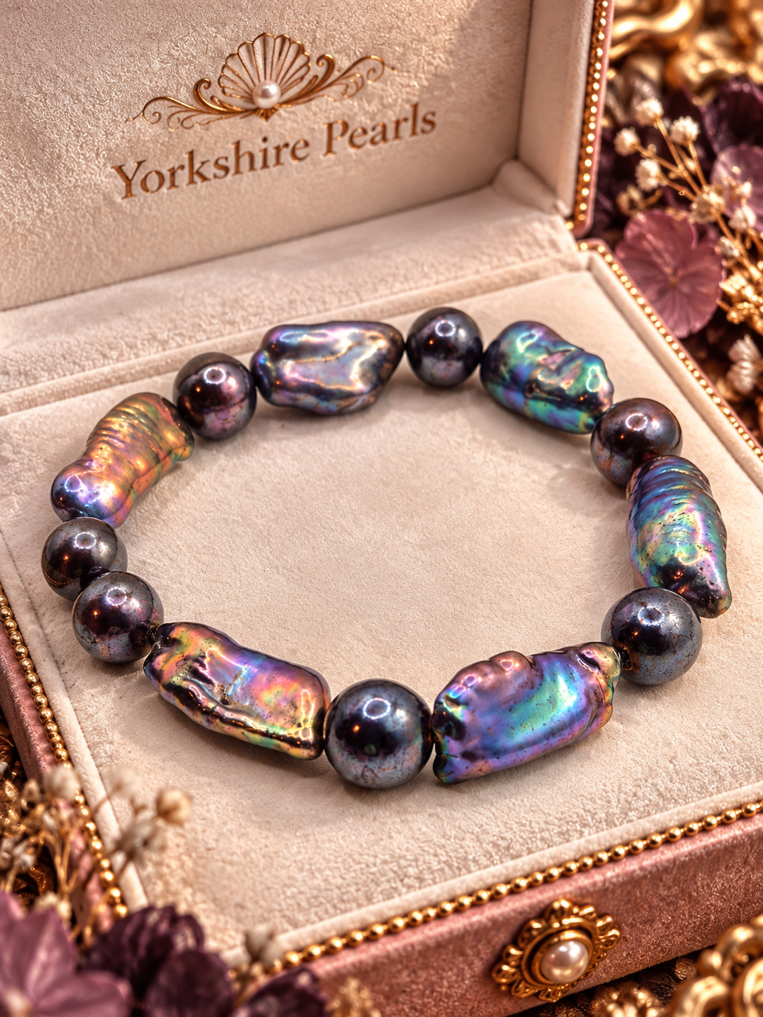 Purple Wonder Stretch Pearl Bracelet