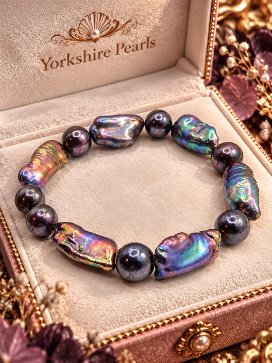 Purple Wonder Stretch Pearl Bracelet
