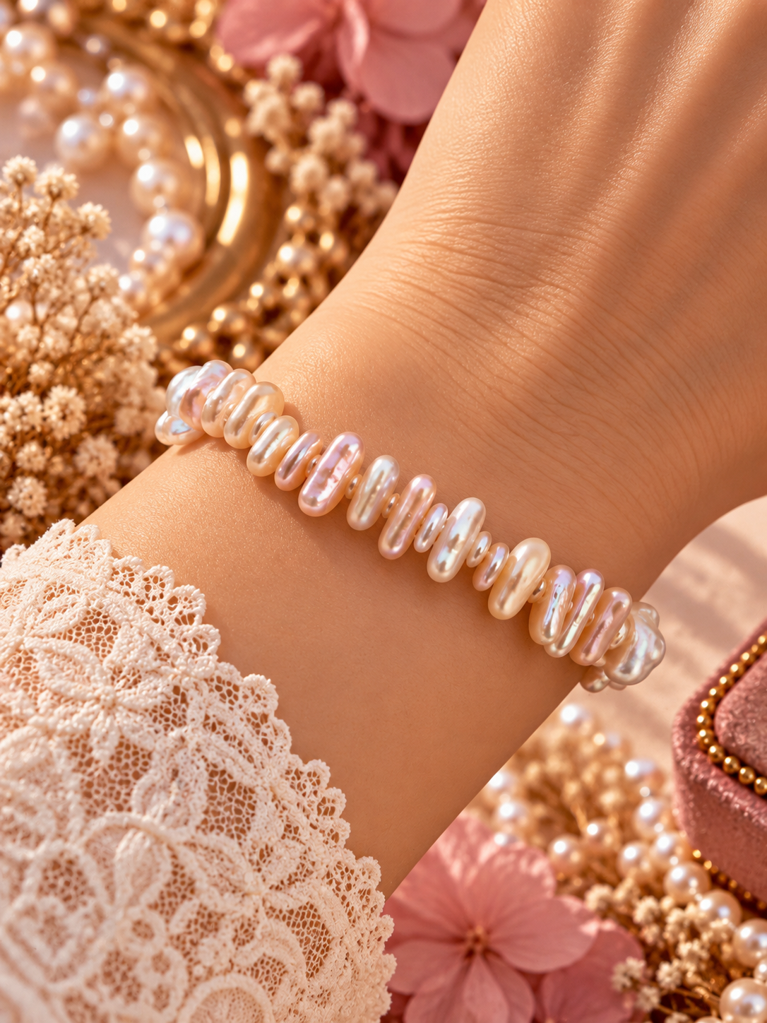 Gradient Keshi Pearl Bracelet