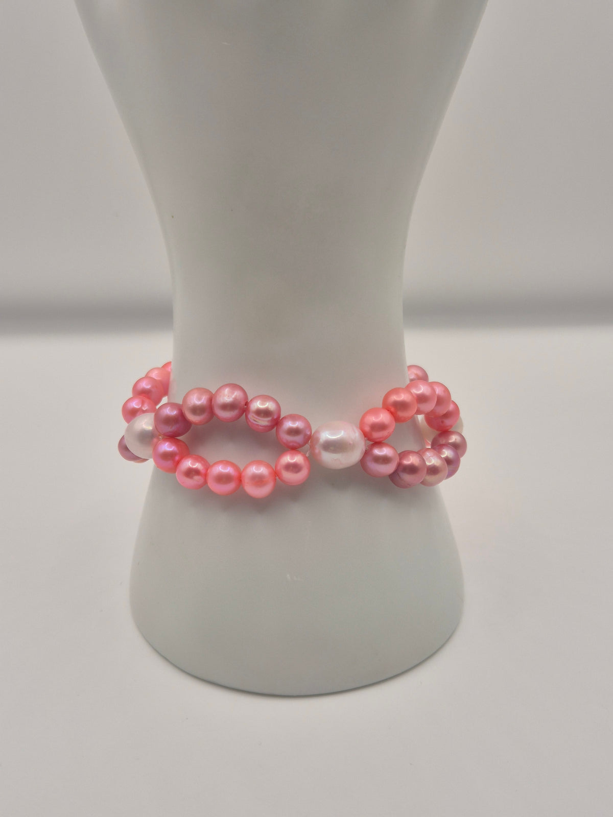 Pink Ribbon Pearl Bracelet
