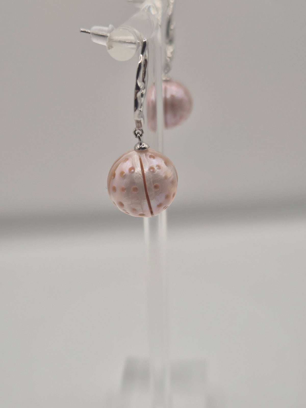 Unique Edison Silver Oval Stud Earrings