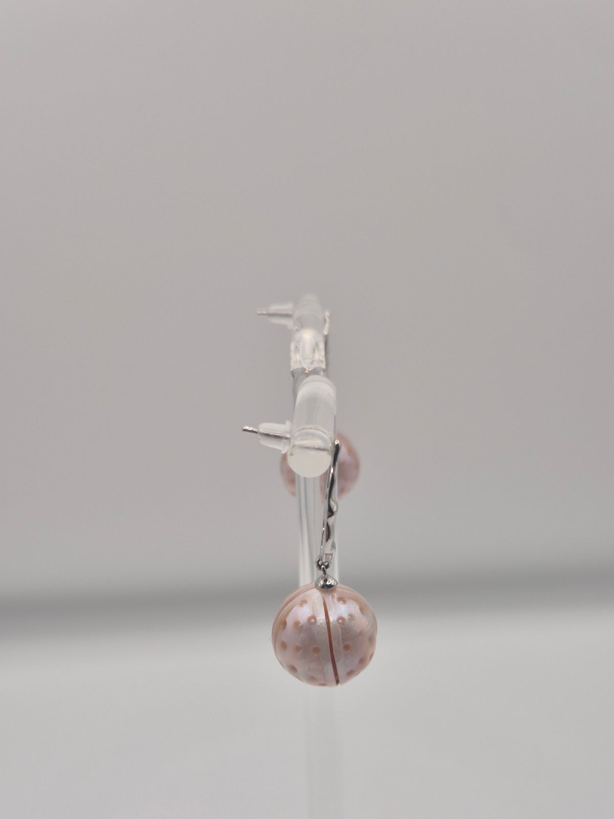 Unique Edison Silver Oval Stud Earrings