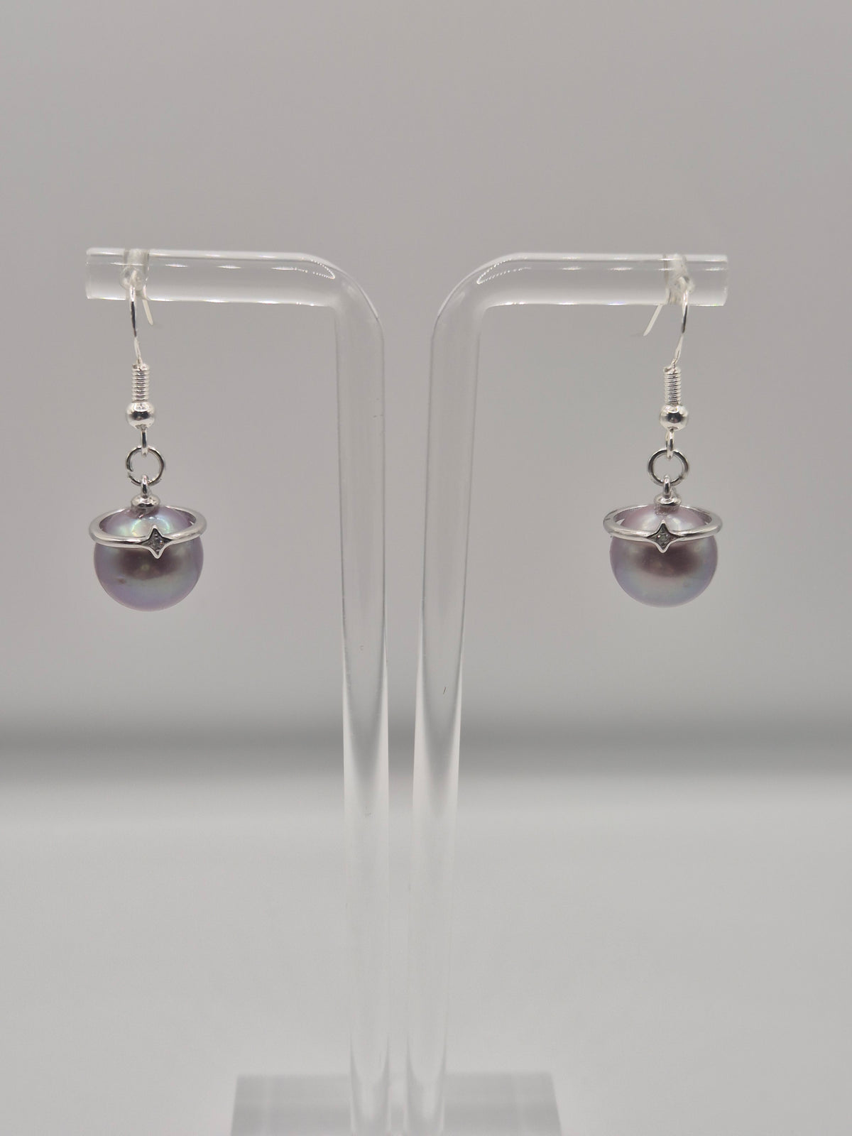 Sparkle Halo Edison Pearl Earrings