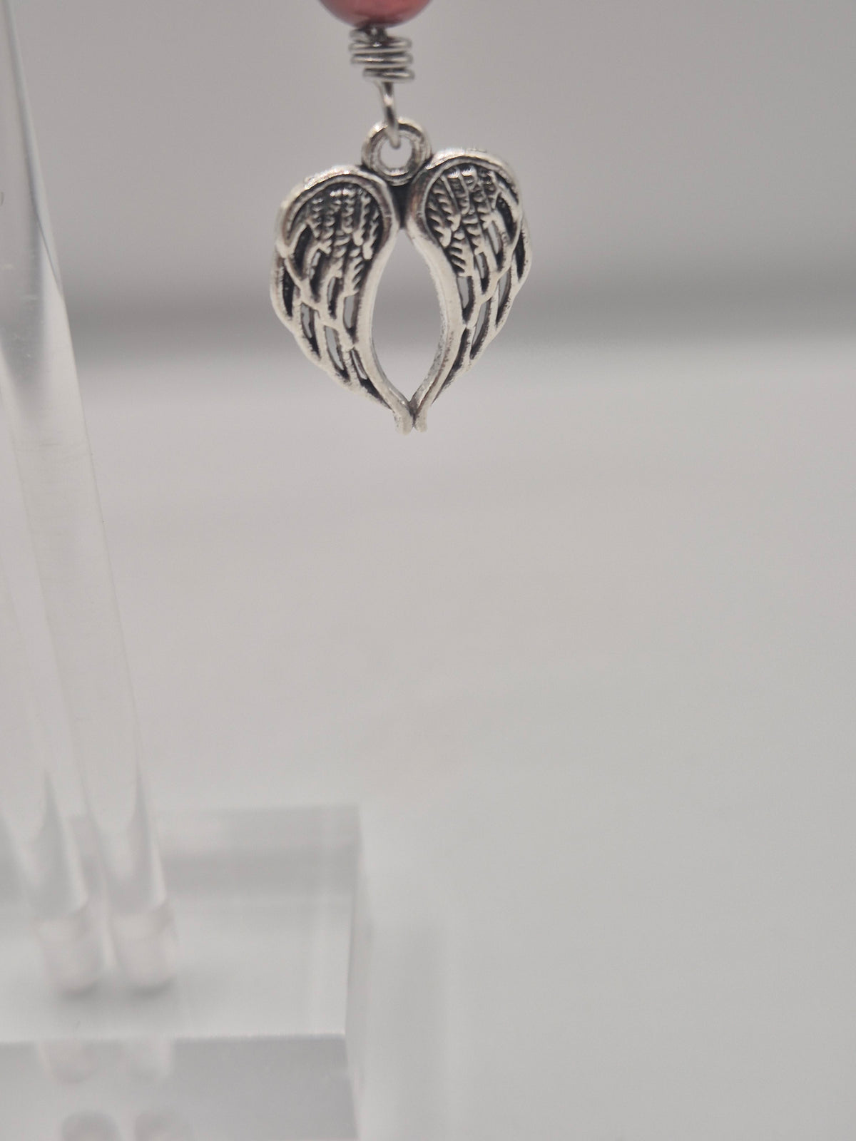 Angelic Red Pearl Drop Earrinhs