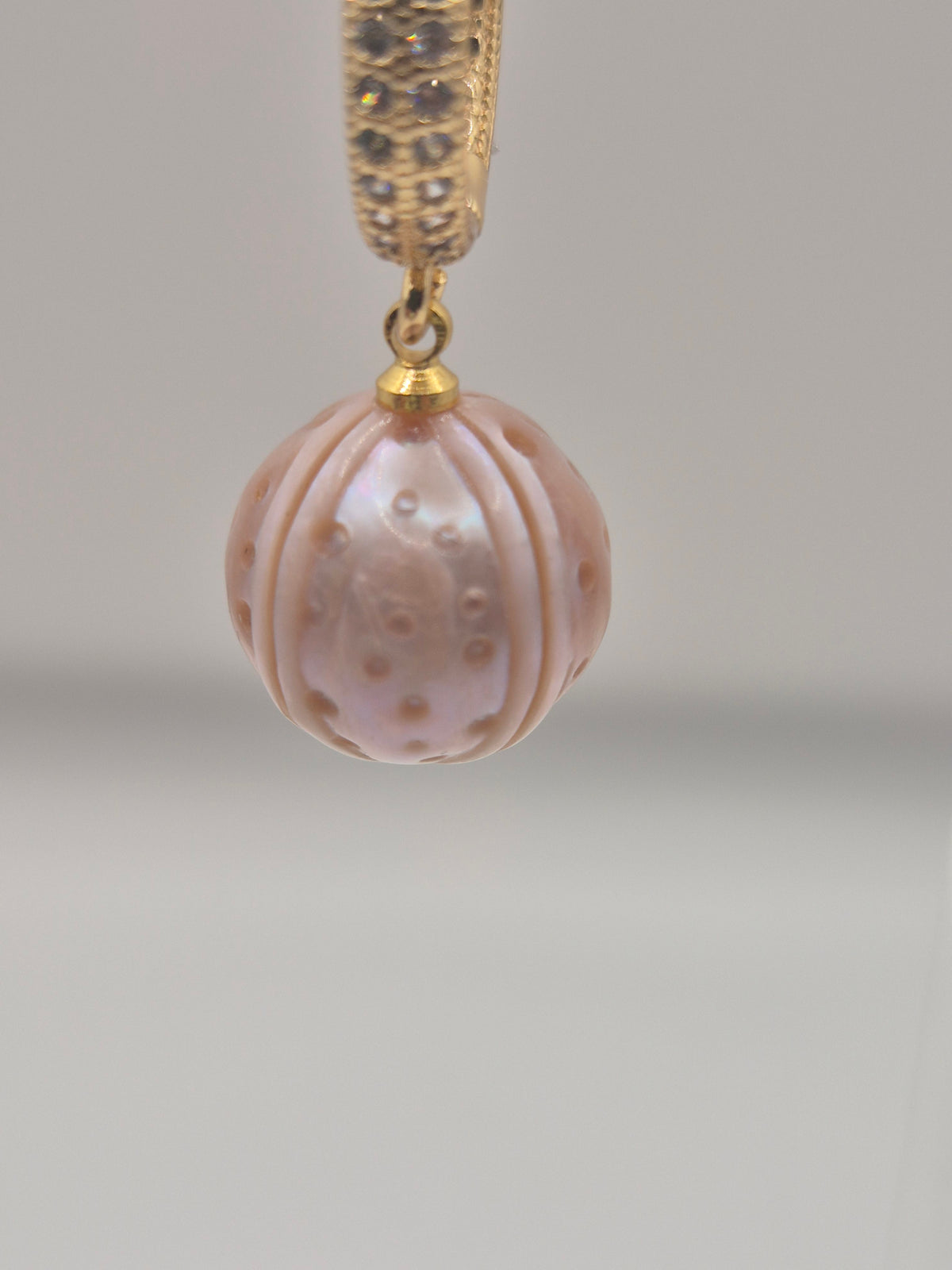 Unique Carved Edison Golden Hoop Earrings