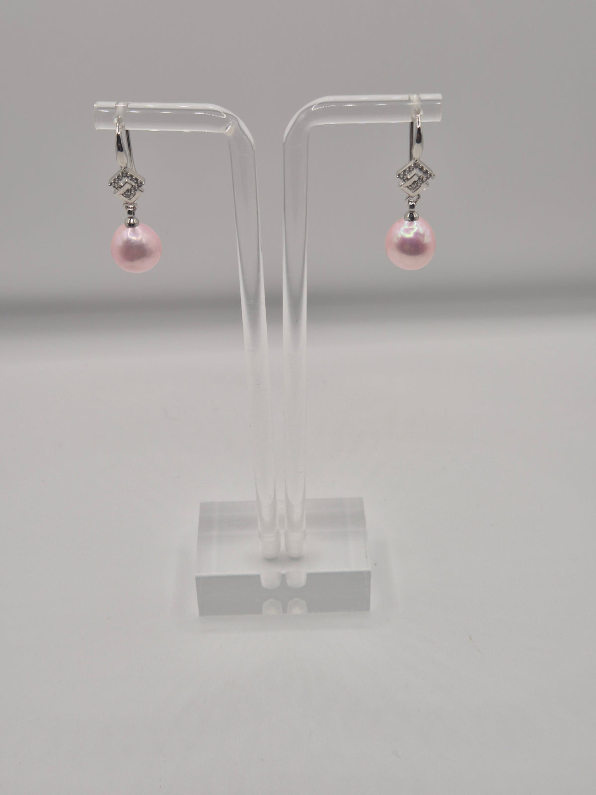 Sparkle Pink Edison Pearl Dangle Earrings