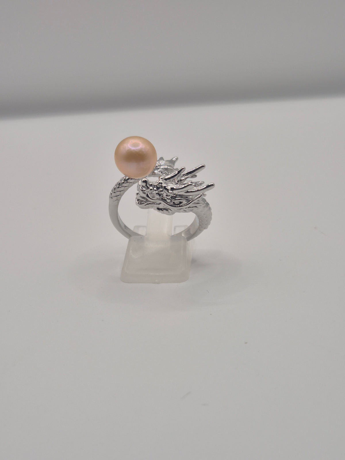 Silver Dragon Edison Pearl Ring