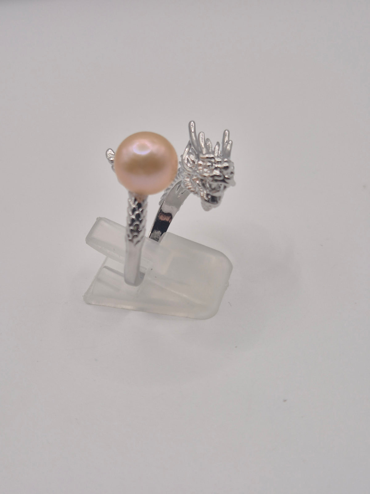 Silver Dragon Edison Pearl Ring