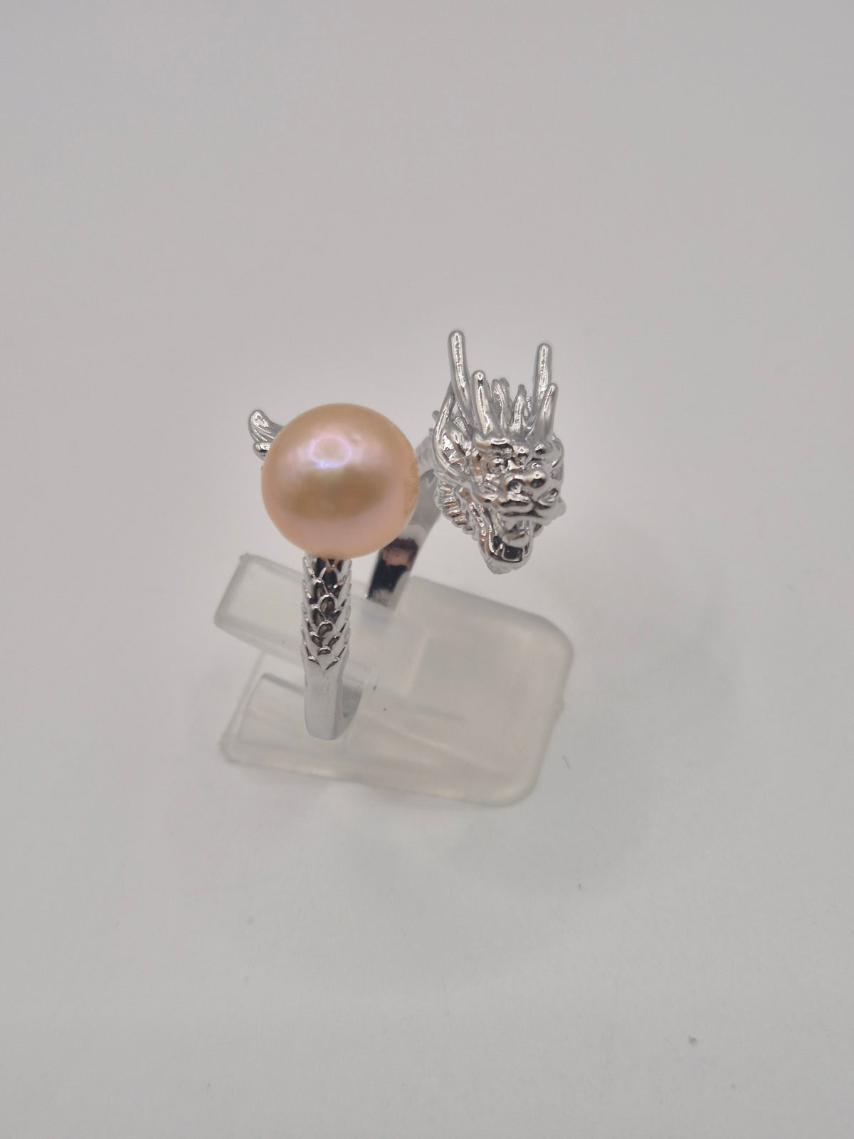 Silver Dragon Edison Pearl Ring