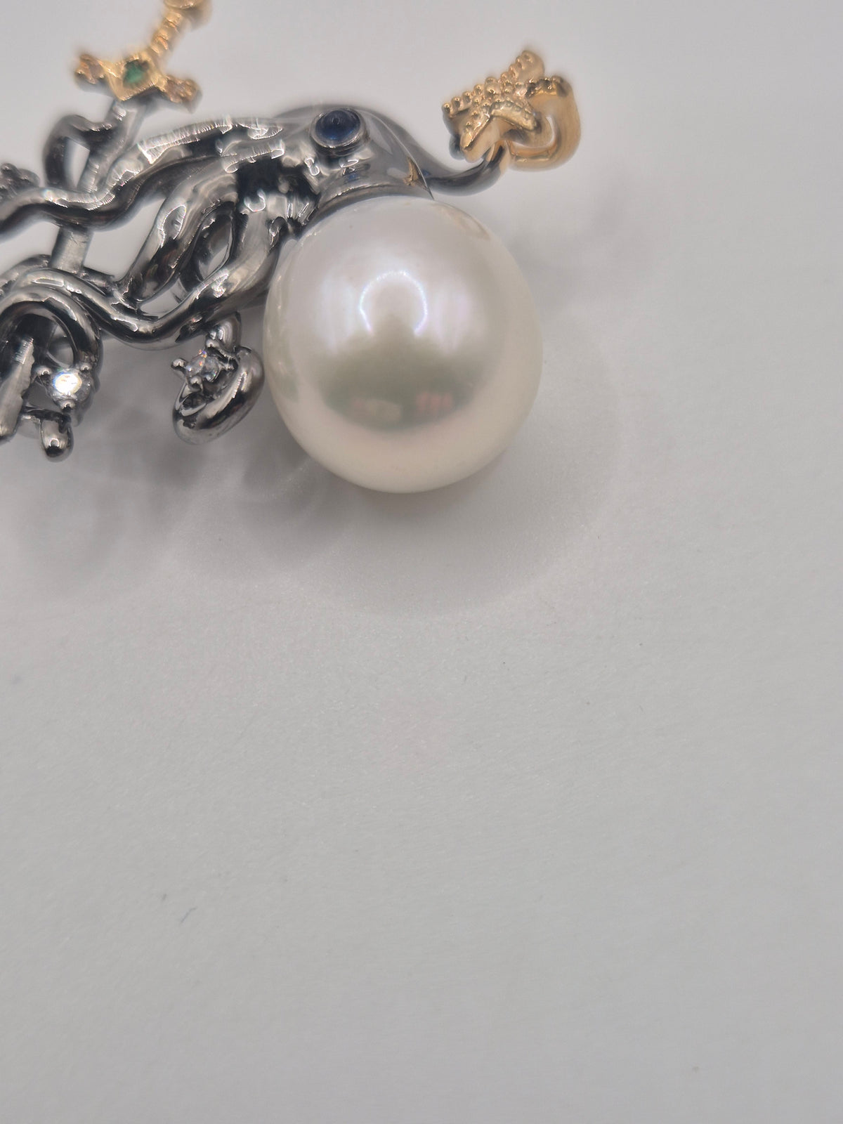 Fighting Octopus Pearl Brooch & Pendant