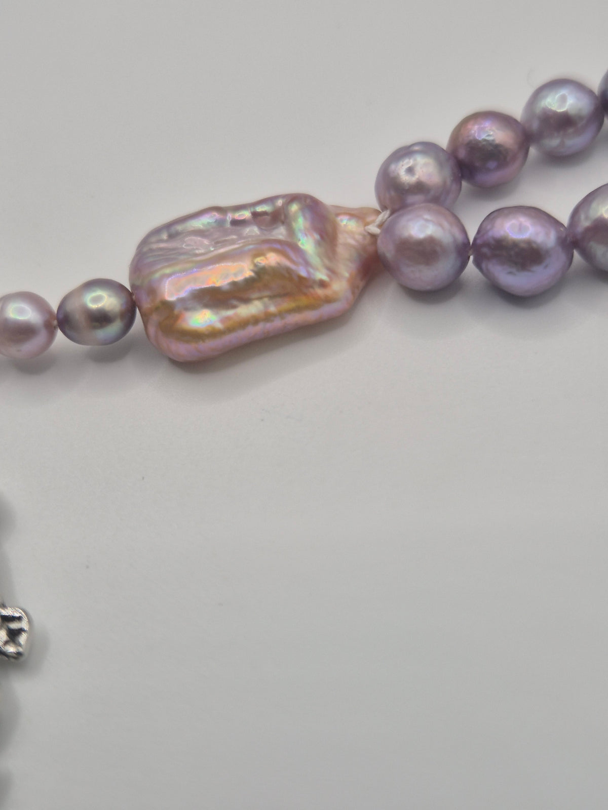 Purple Pearl Pentagram Pendant Necklace