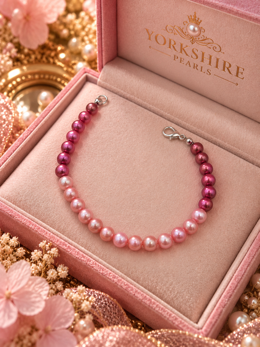 Pink Pearl Rainbow Bracelet