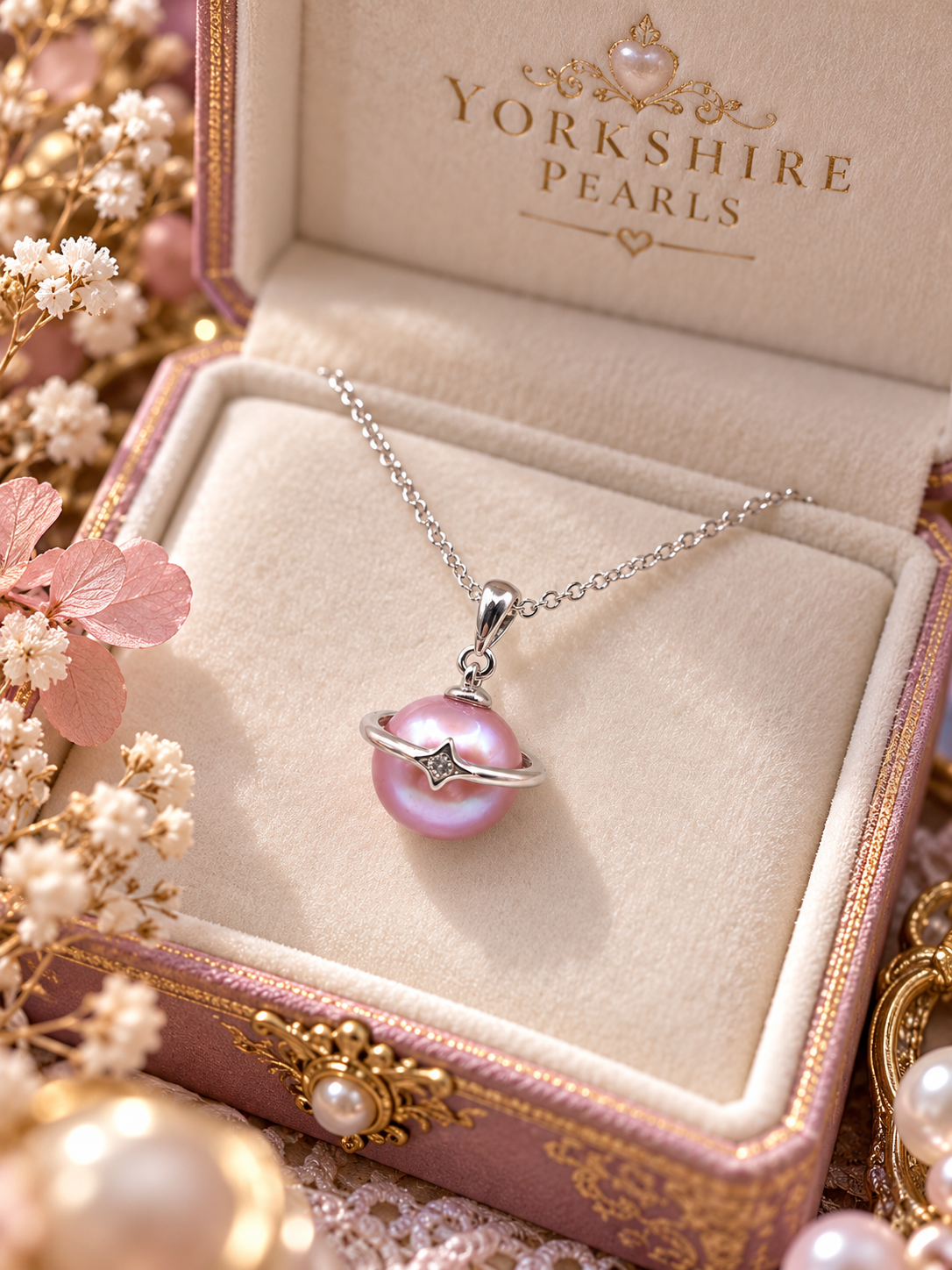 Twinkling Halo Edison Pearl Pendant