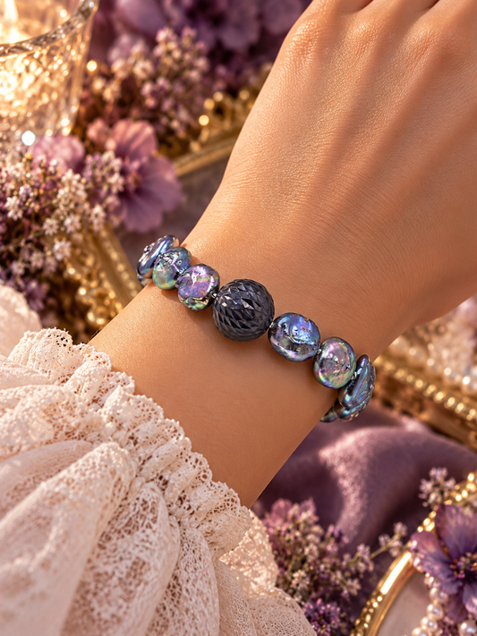 Mystic Oil Slick Pearl Bracelet
