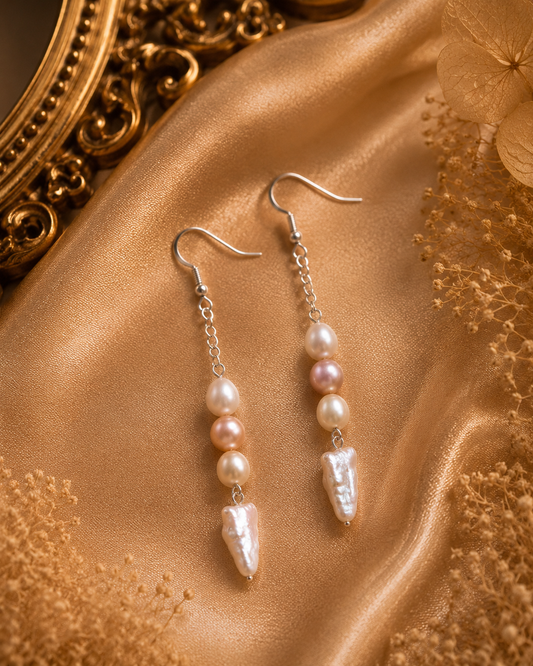 Multiple Pearl Drop Earrings