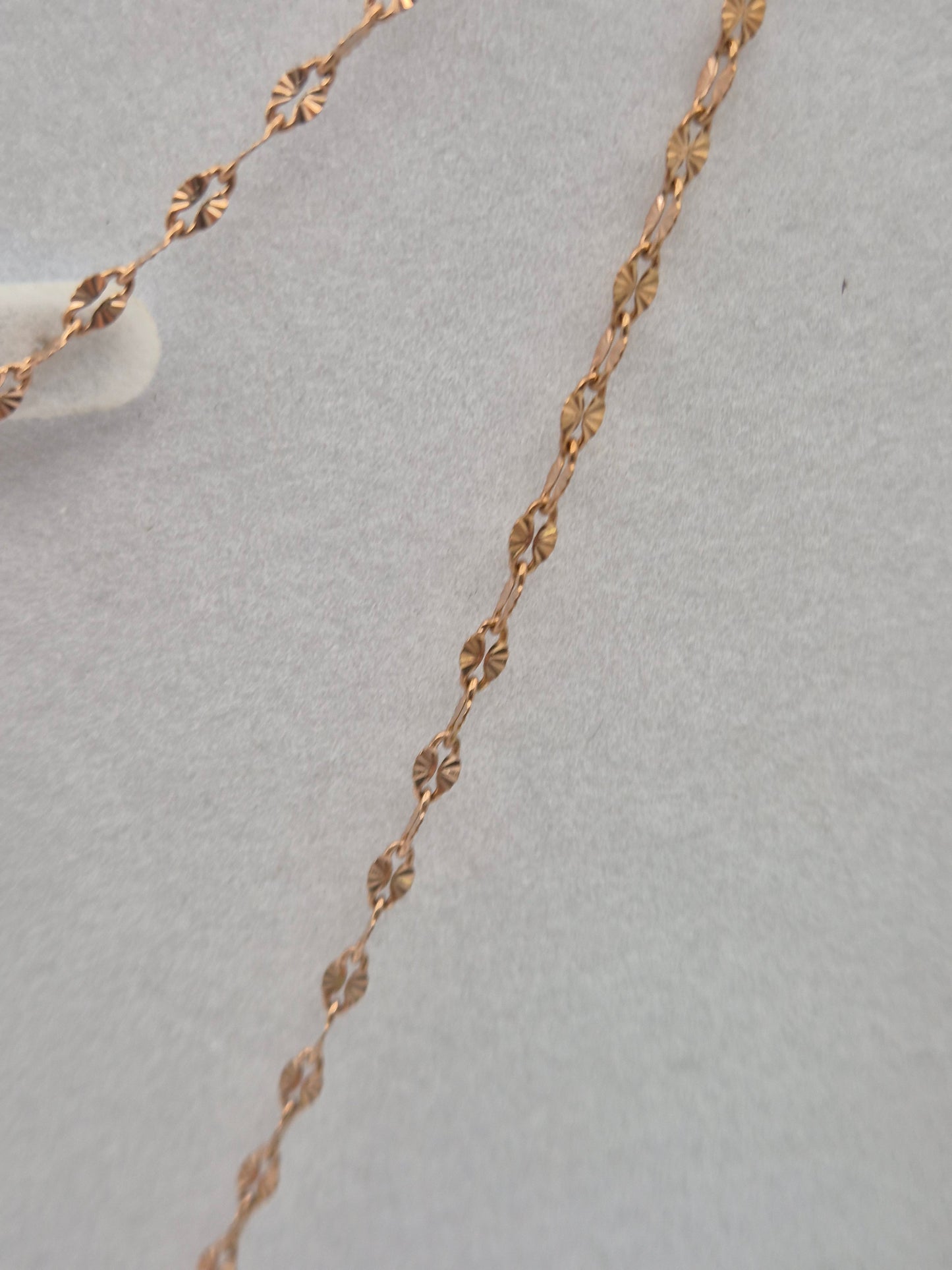 Elegant Rose Gold Floating Pearl Necklace — Carved Edison Pearl