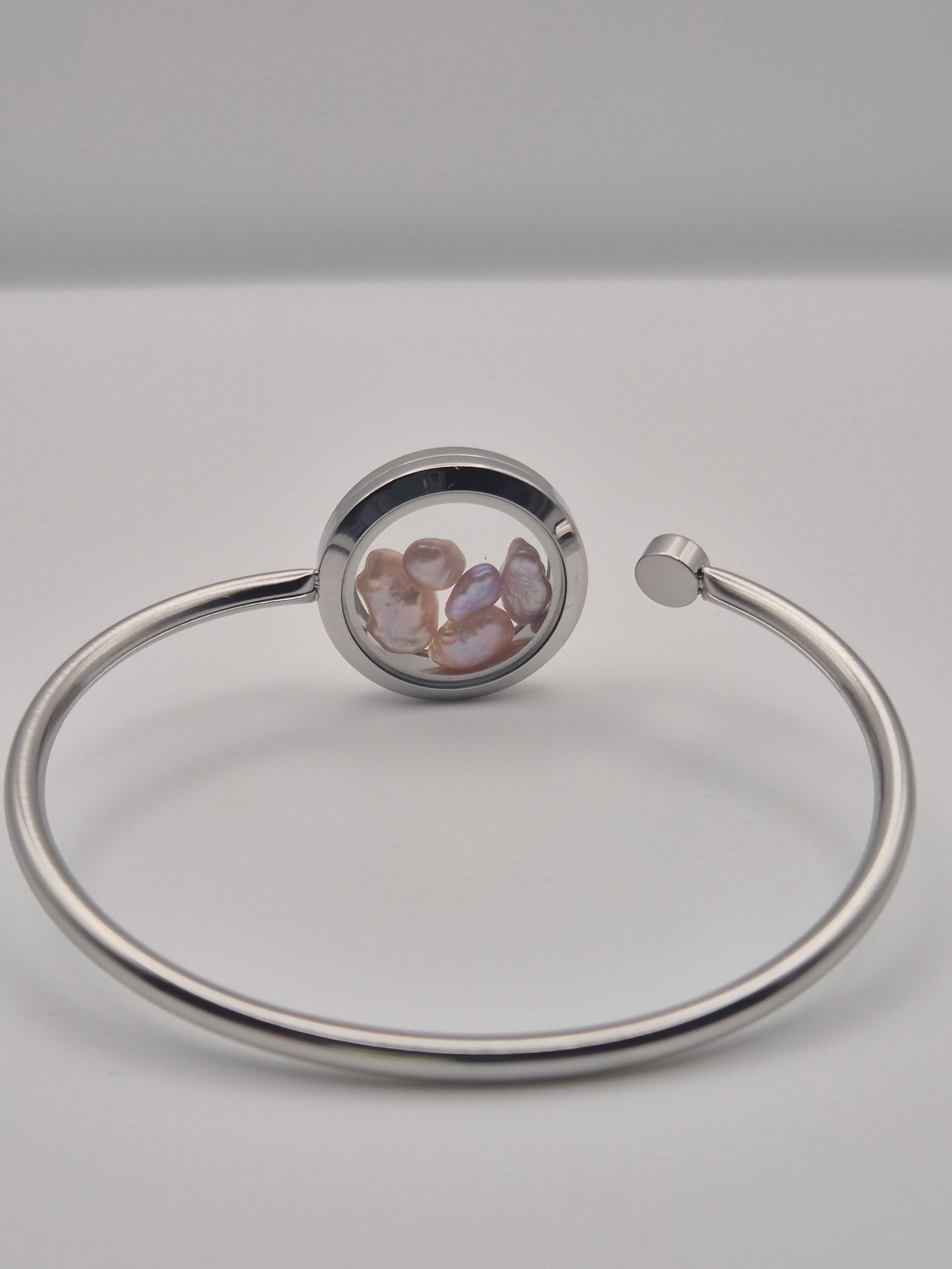 Bangle Locket with Keshi Pearls