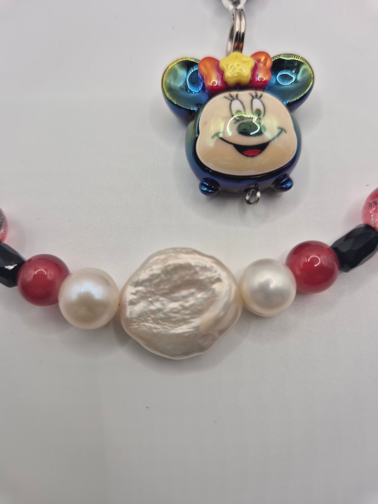 Mickey & Mini Multiple Pearl Bag Charm