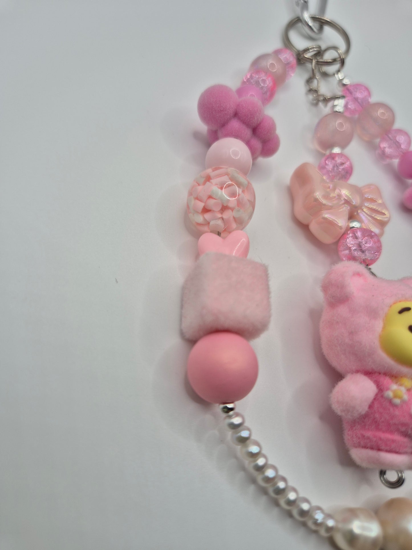 Pink Winnie the Pooh Pearl Bag Charm