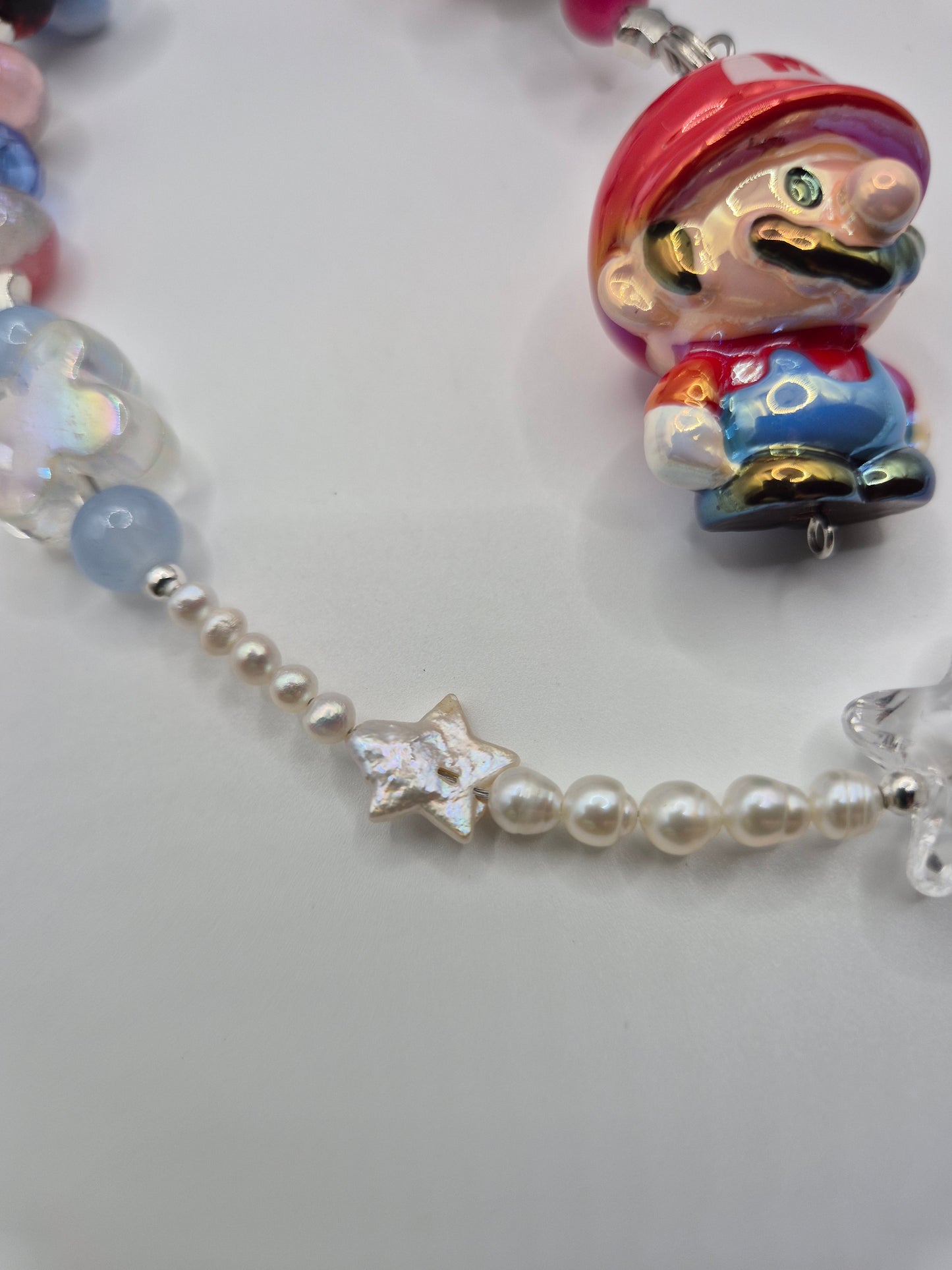 Super Mario Bag Charm with Pearls