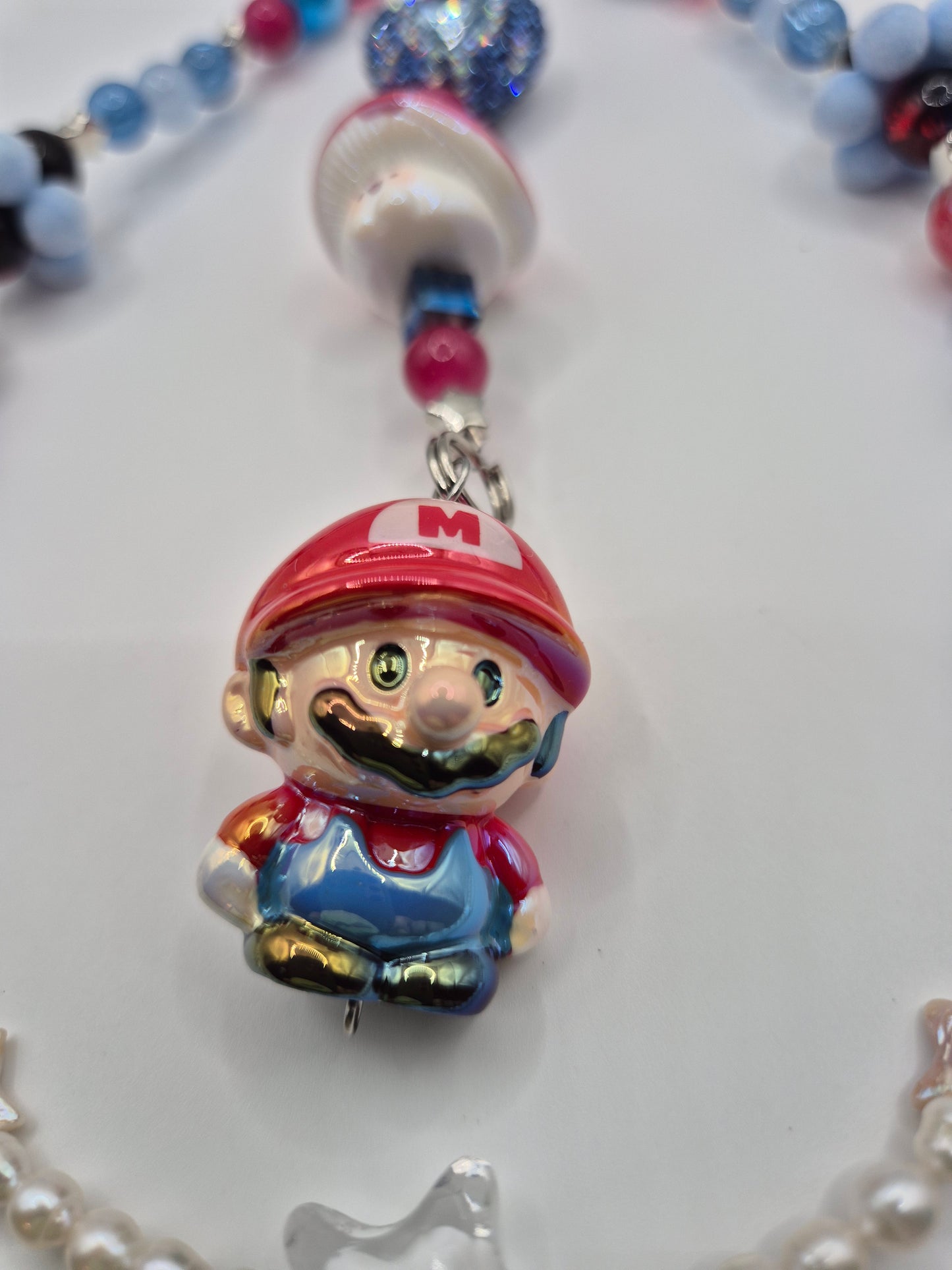 Super Mario Bag Charm with Pearls