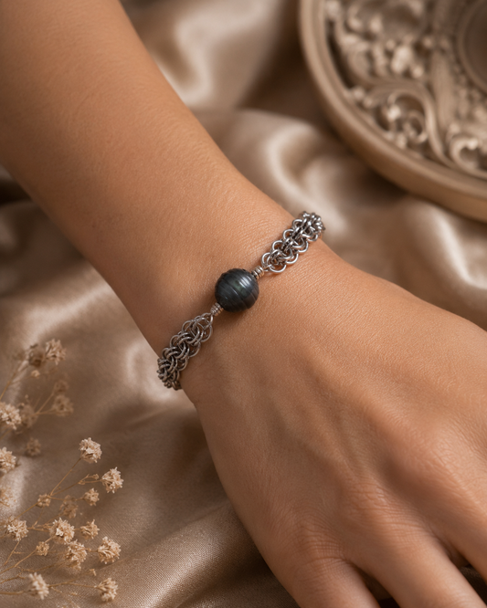 Black Tahitian Chainmaille Bracelet