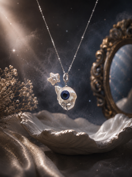 Pearl Wizard Pendant With Star Pearl Wand