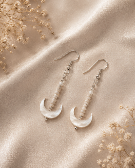 Baby Pearl Anchor Earrings