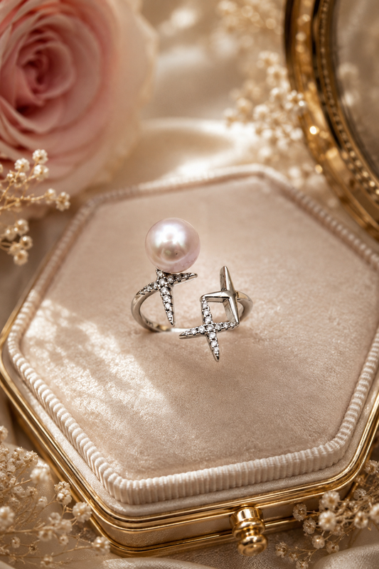 The Kiss Blush Pearl Ring