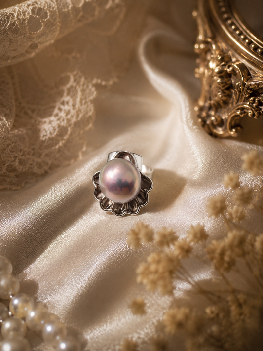Genuine Metallic Pearl Clam Shell Pendant