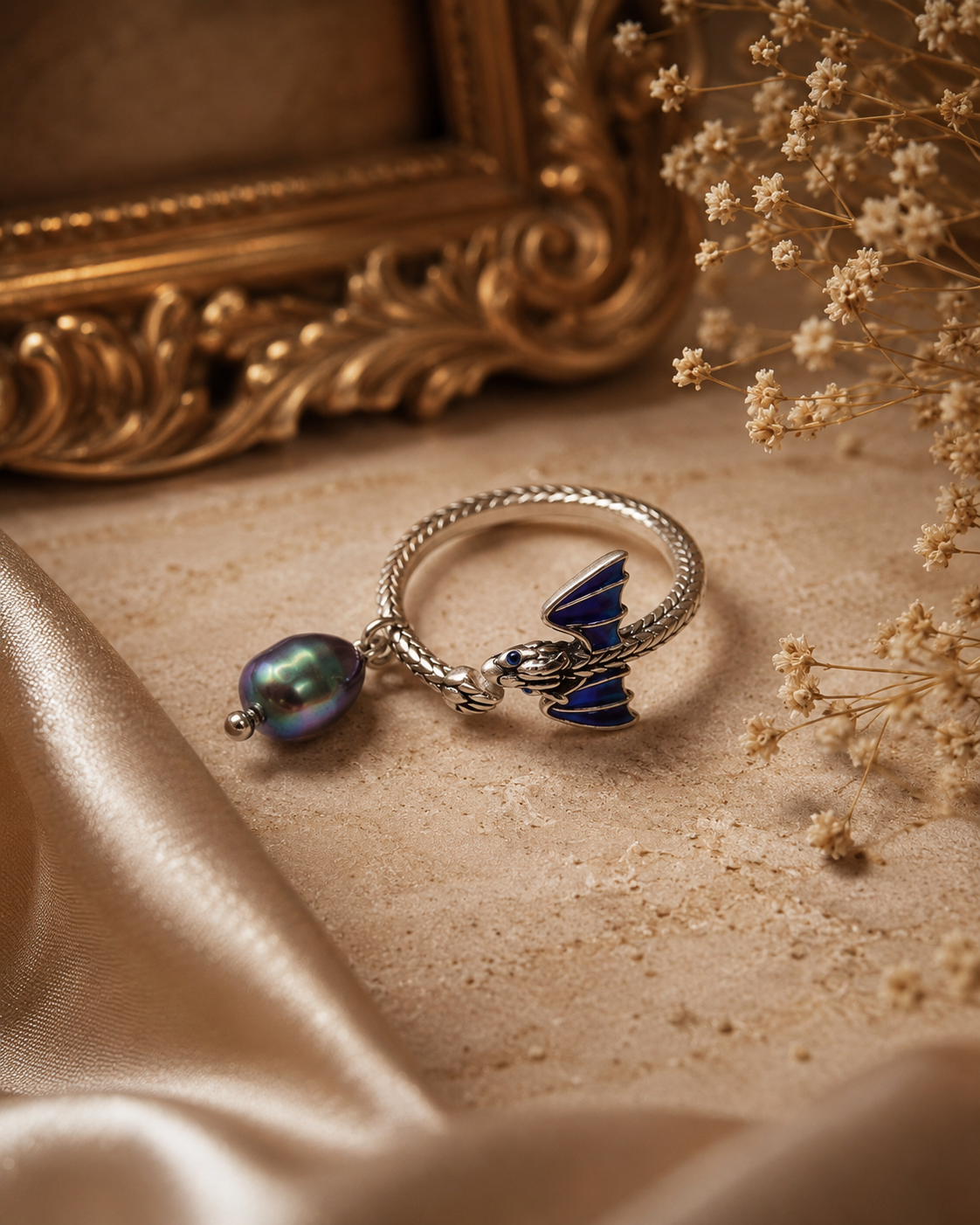 Dreamy Dragon Pearl Ring