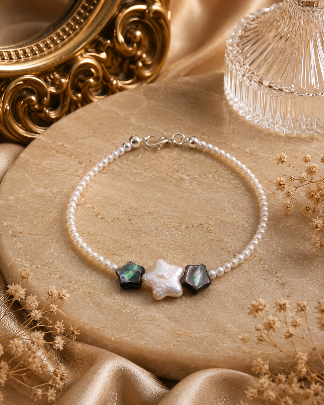 Mini Pearl Bracelet With Star Shaped Pearl
