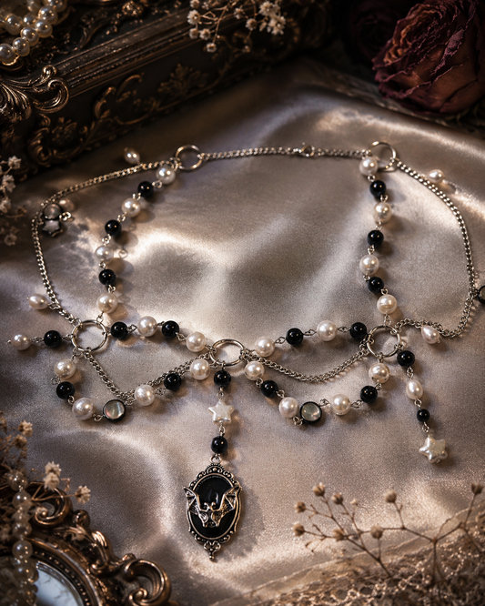 The Multi Strand Gothic Pearl Necklace