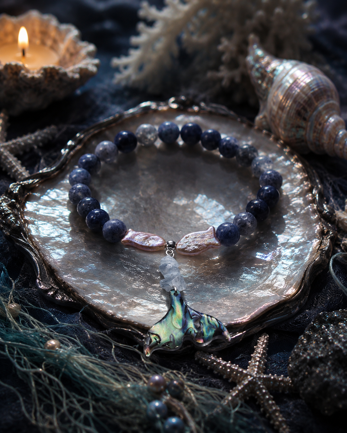 Ocean Tide Gemstone & Pearl Bracelet