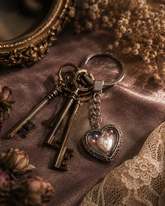 Loving Heart Multiple Pearl Magnetic Keychain
