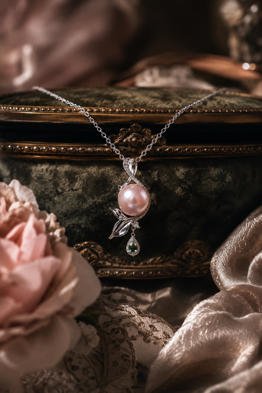 Emerald Dewdrop Unique Colour Edison Pearl Pendant