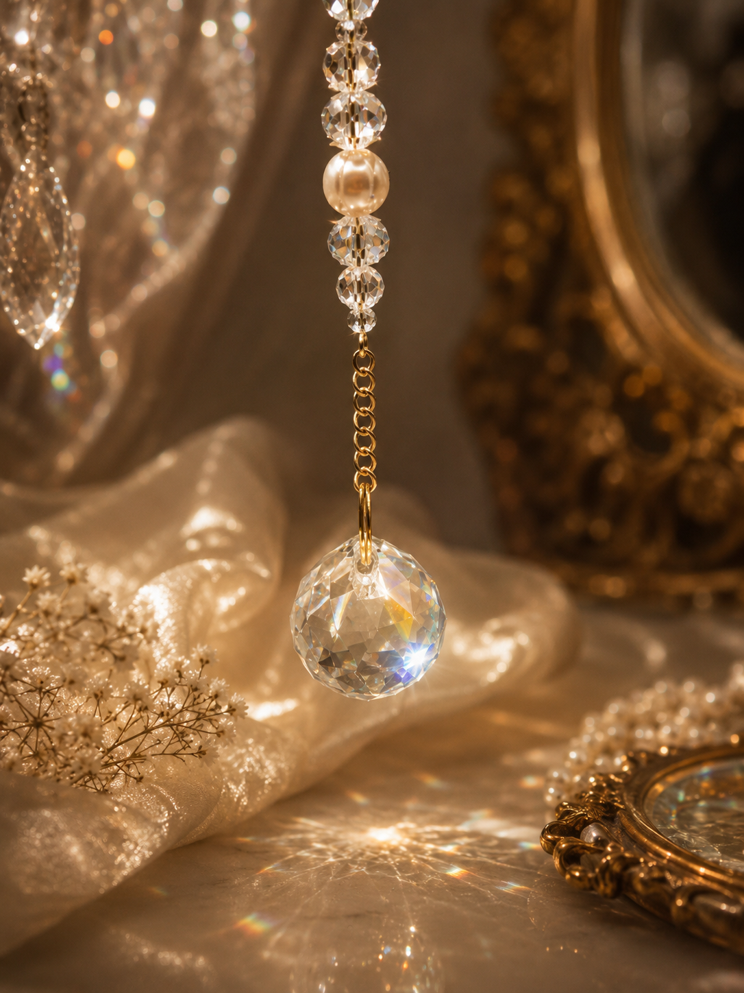 Simple Sparkle Pearl Suncatcher