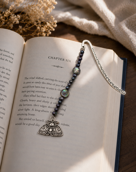 Moth Mini Pearl and Mother of Pearl Bookmark