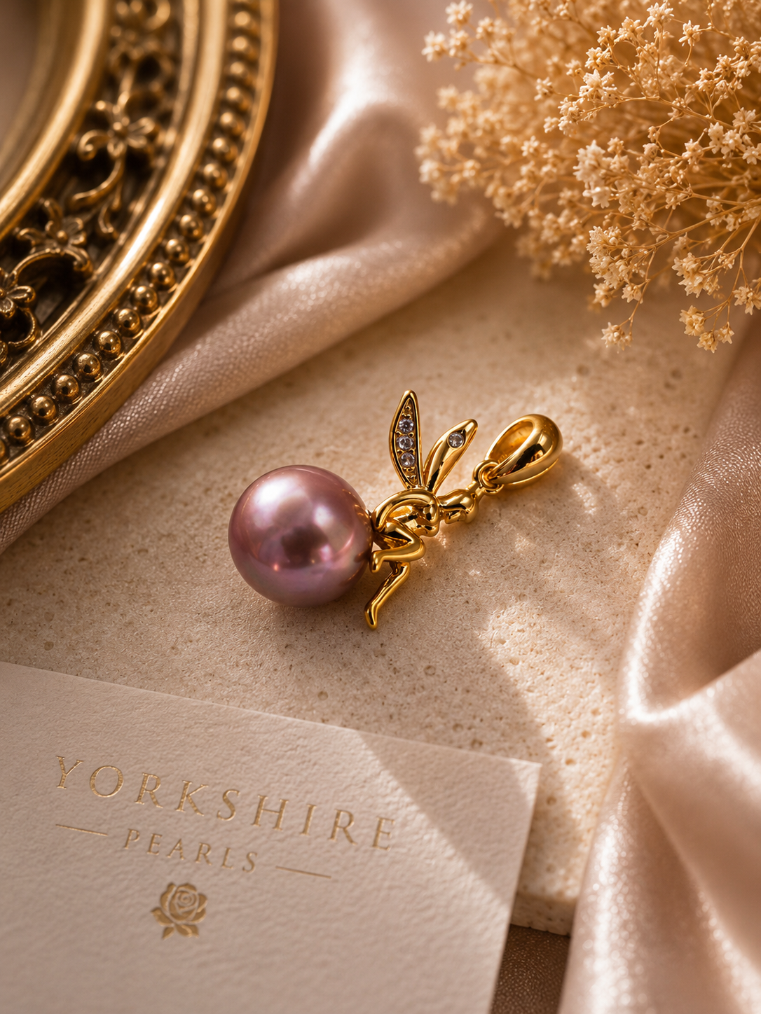 Golden Pixie Edison Pearl Pendant