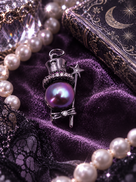 Magician With Flawless Purple Edison Pearl Pendant