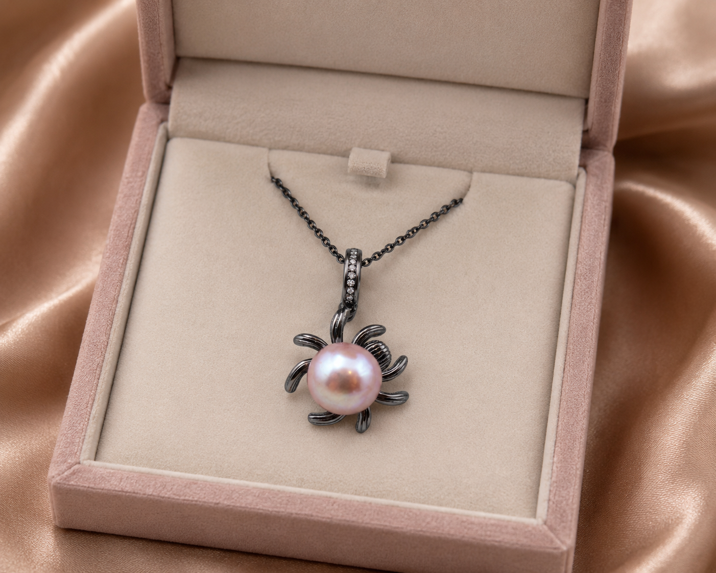 Itsy Bitsy Spider Pearl Pendant