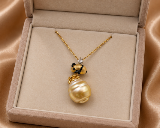 Southsea Golden Honeypot Bee Pendant