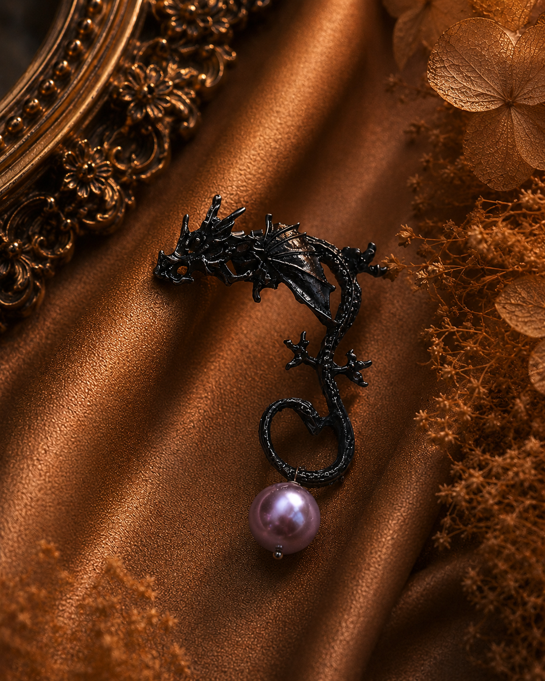 The Dragon Ear Cuff with Edison Pearl