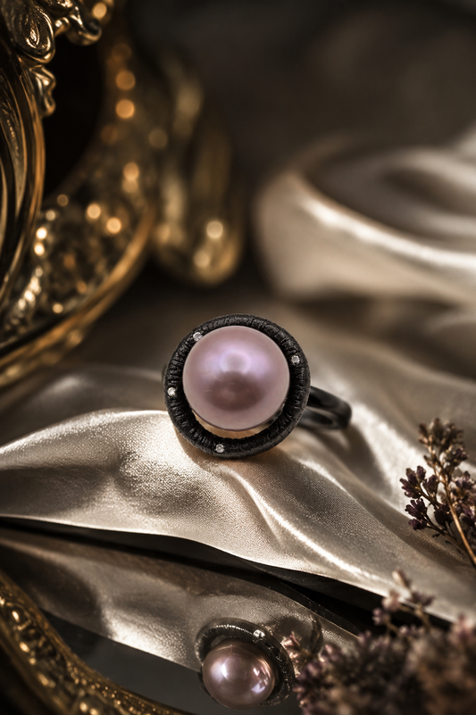 The Hades Edison Pearl Ring - Sterling Silver