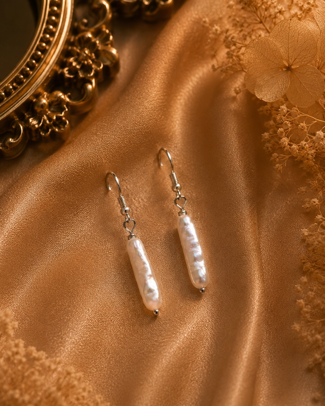 Simple Pearl Drop Earrings