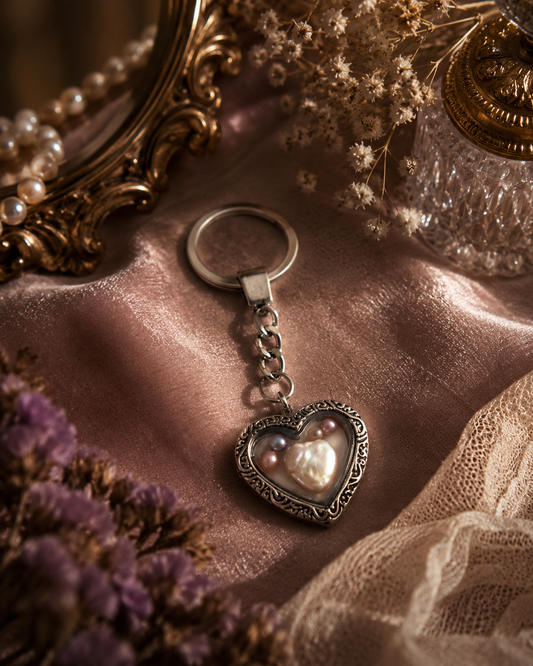 Loving Heart Multiple Pearl Magnetic Keychain