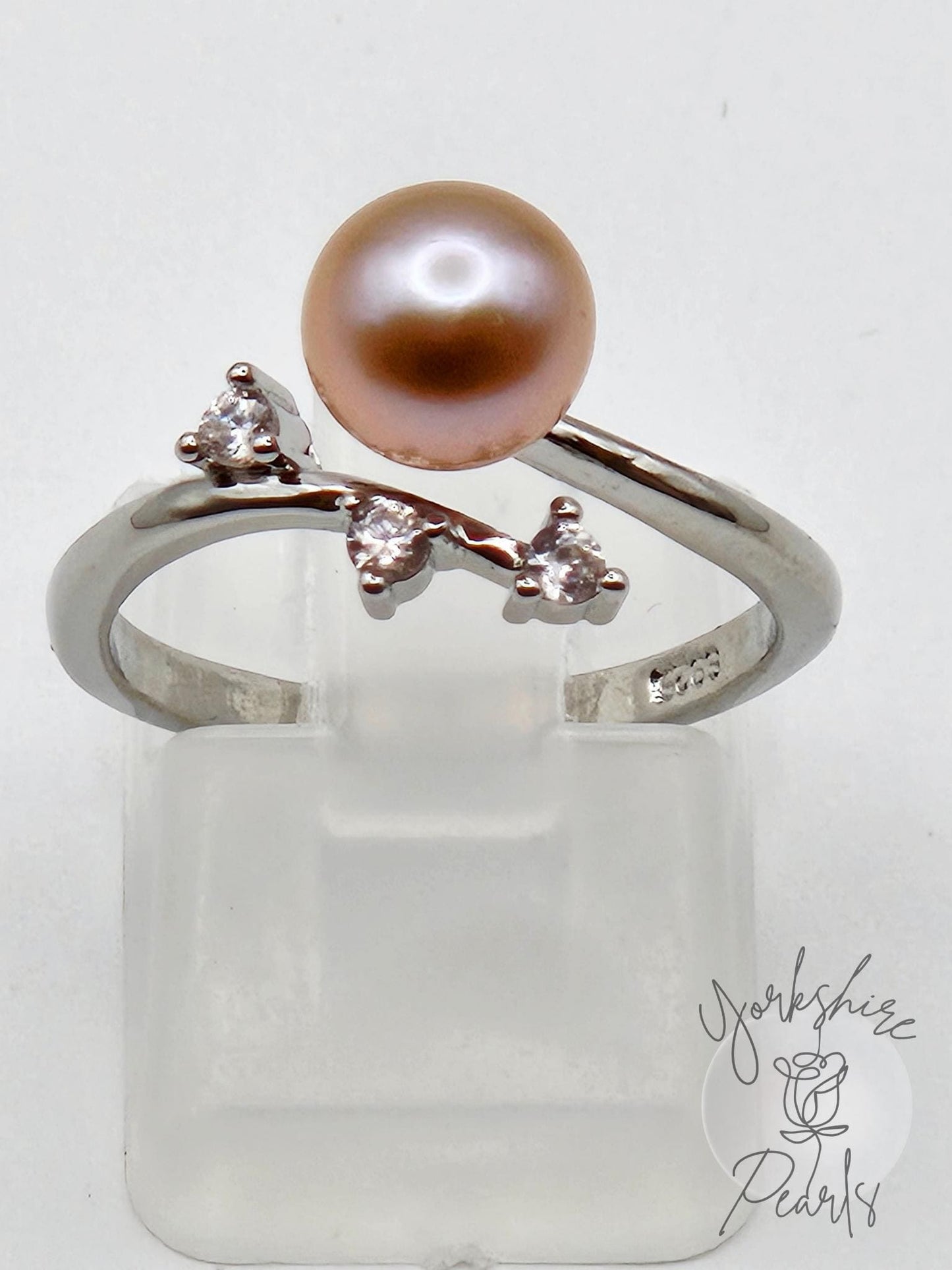 Orion's Belt Sterling Silver Pearl Ring