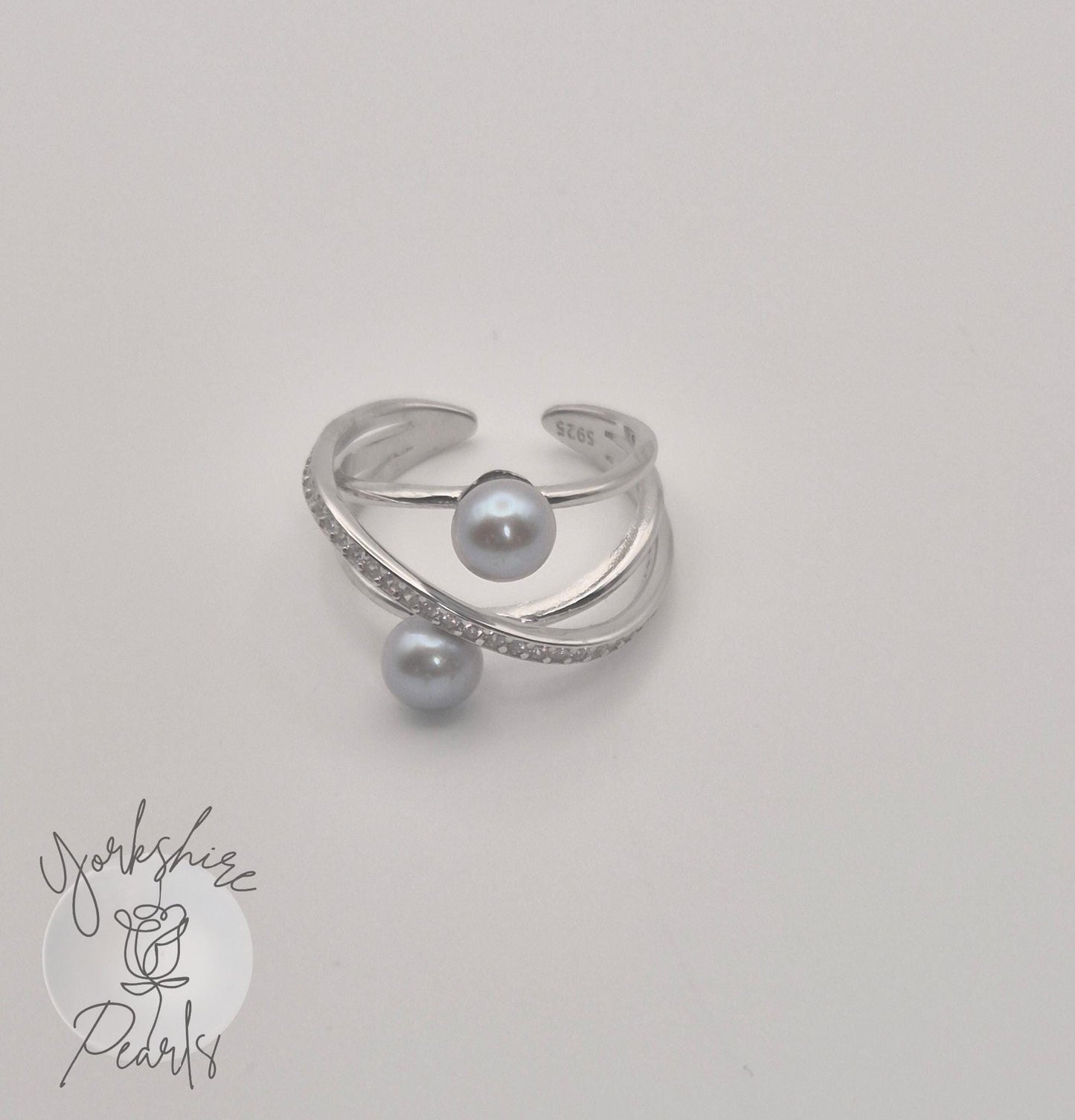 Rare Saltwater Madama Pearl Ring - Sterling Silver