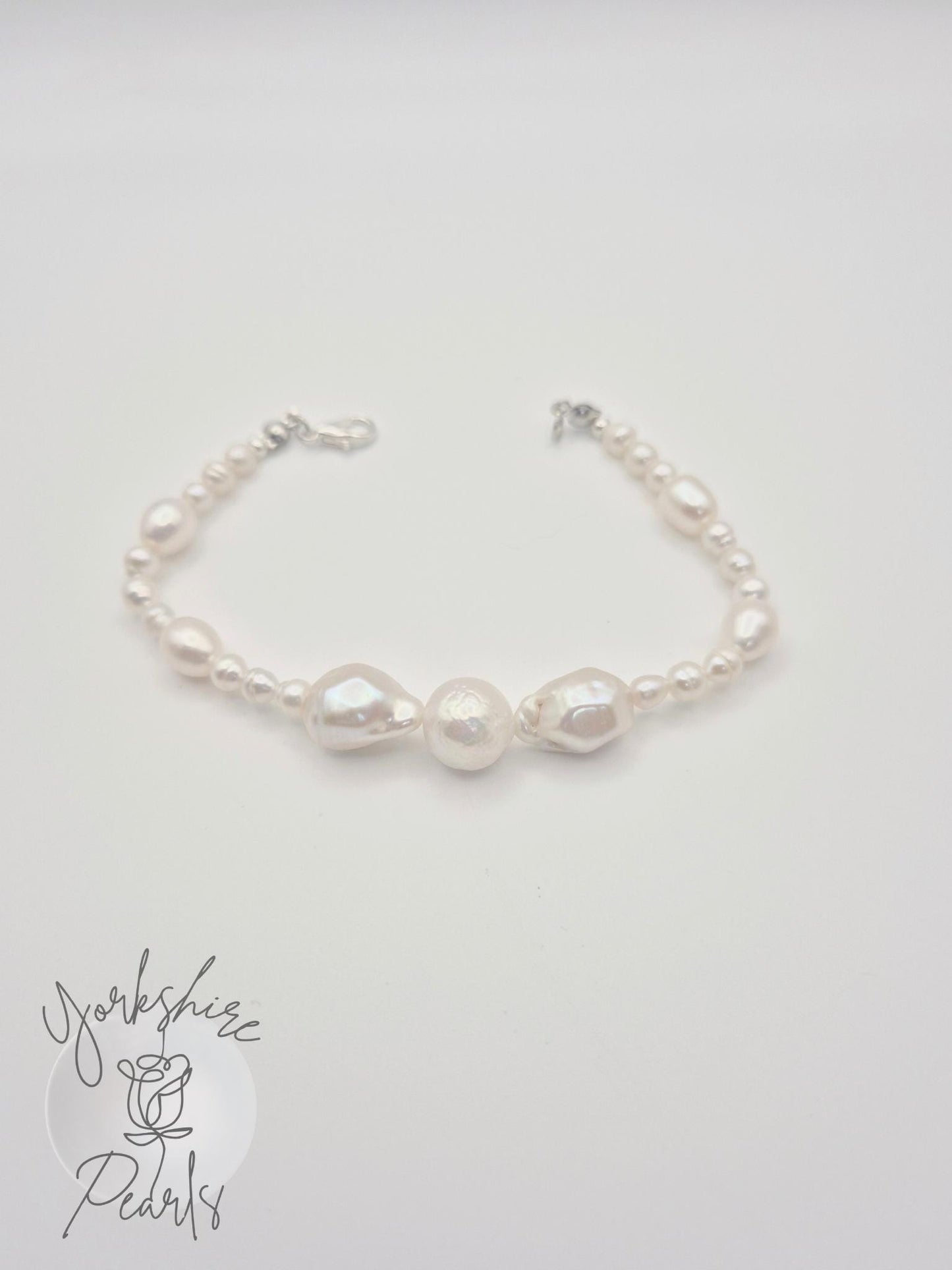 Multiple White Pearl Full String Bracelet