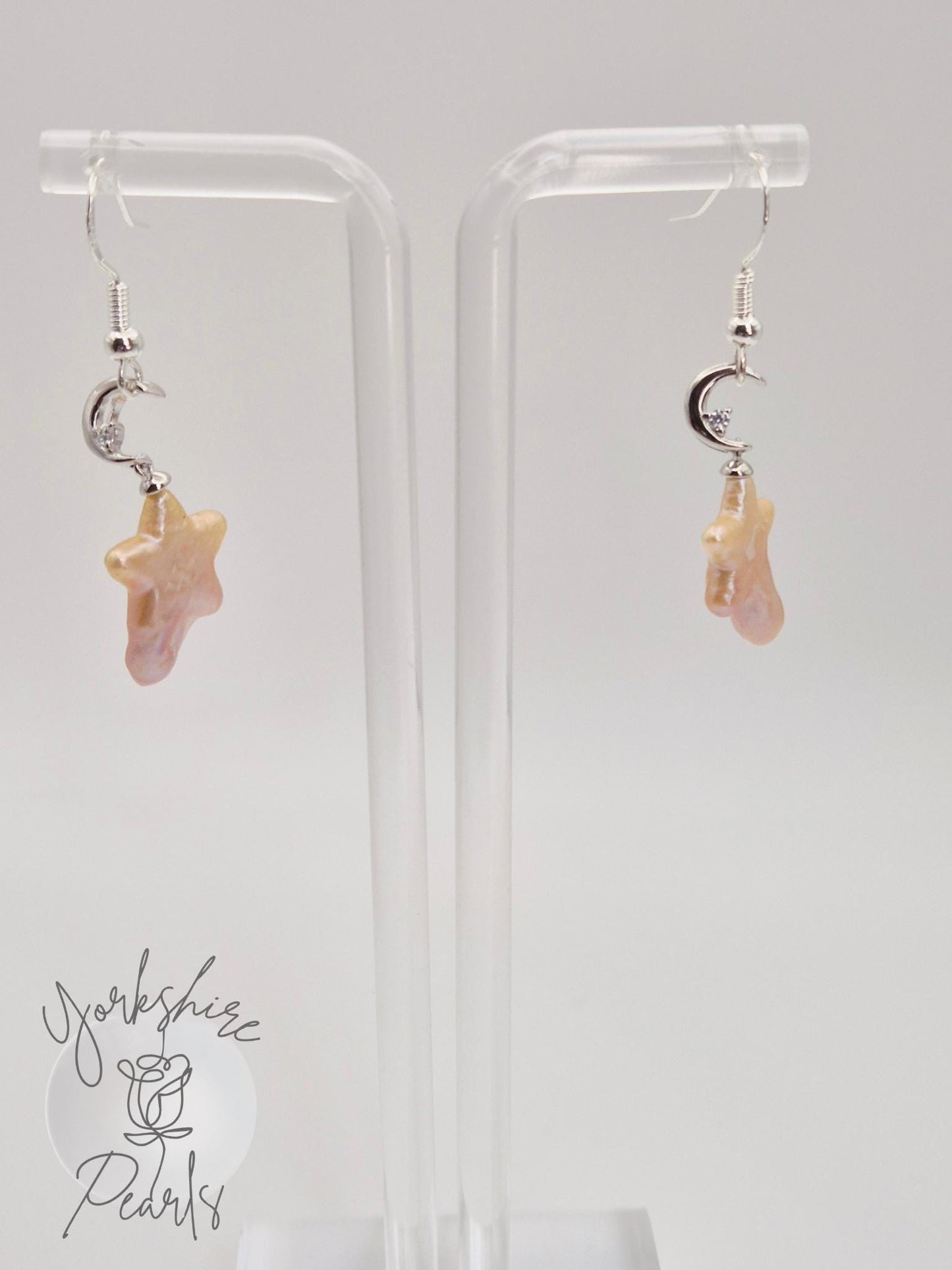 Shooting Star Pearl Earrings